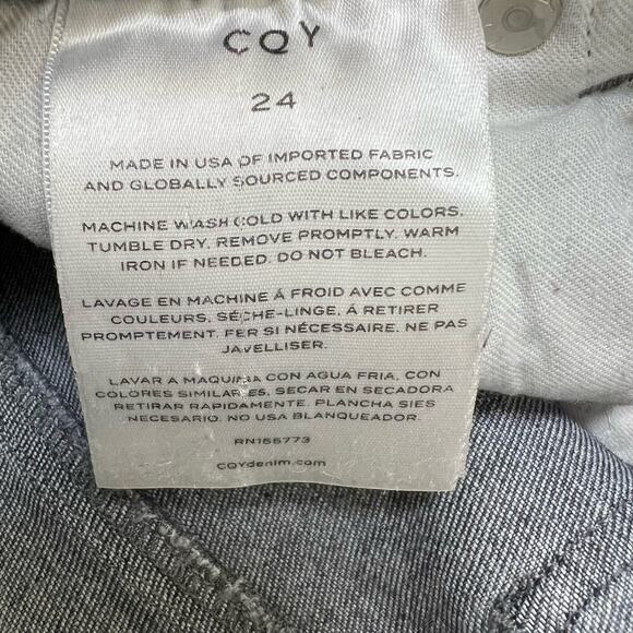 CQY Palme Gray High Rise Skinny Denim Jeans Cotton Blend Stretch Size 24 - Picture 7 of 11